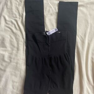 Curveez body shaping, jet black, size large high waist, full leg tights